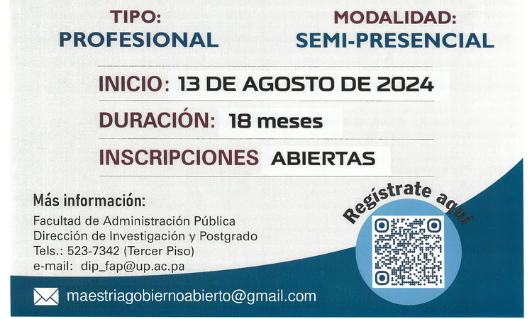 foto de portada de la publicación Maestría en Gobierno Abierto e Integridad Pública